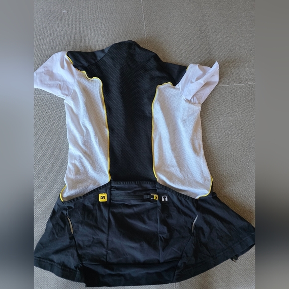 Women's MAVIC Cycling Jersey - Small -Black and White with Yellow Accents - Picture 3 of 3